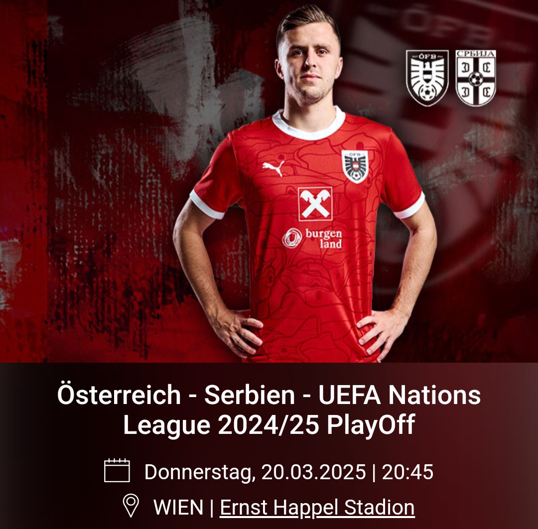 Österreich-Serbien UEFA Nations League 2024/25 PlayOff